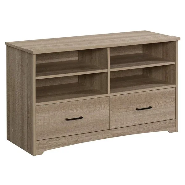 Pemberly Row 46x22 Engineered Wood TV Stand in Summer Oak