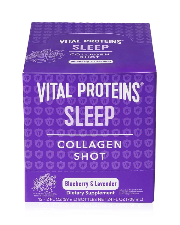 Vital Proteins Collagen Shot, Sleep, Blueberry & Lavender - 12 pack, 2 fl oz bottles