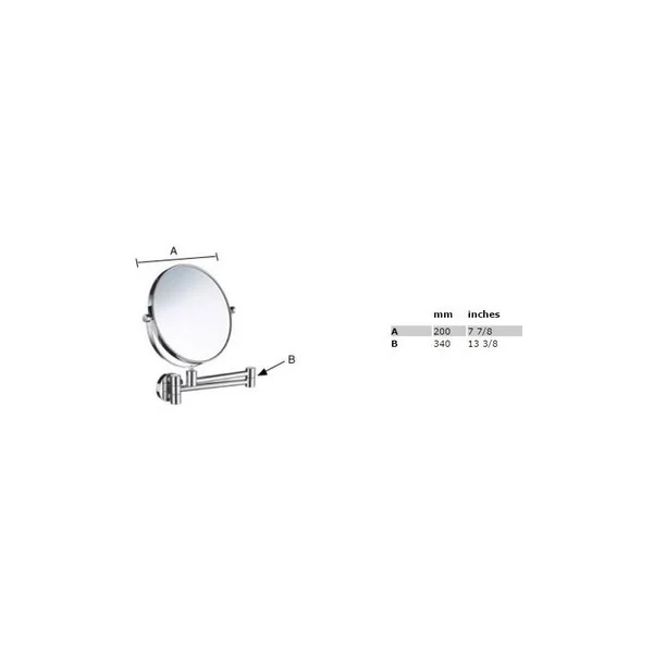 Smedbo FK445 Outline Wall Mounted 7x&s/normal Make-Up Mirror