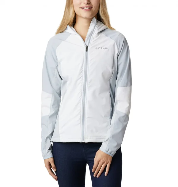 Columbia Sweet As Softshell Hoodie - White, Cirrus Grey - Softshell Jackets M
