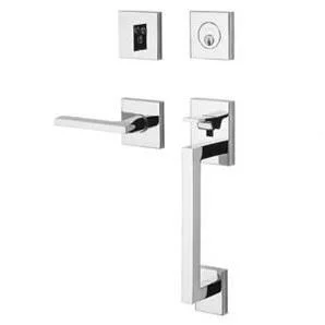 Baldwin Minneapolis Single Cylinder Sectional Handleset 5162 Lever Satin Brass/Black LH