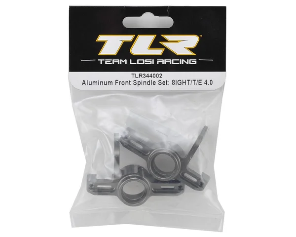 Team Losi Racing Aluminum Front Spindle Set: 8IGHT/T/E 4.0 TLR344002