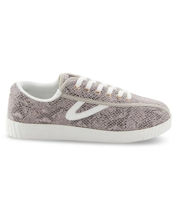 Tretorn Nyliteplus Snake Print Leather Lace-Up Sneakers - 8M