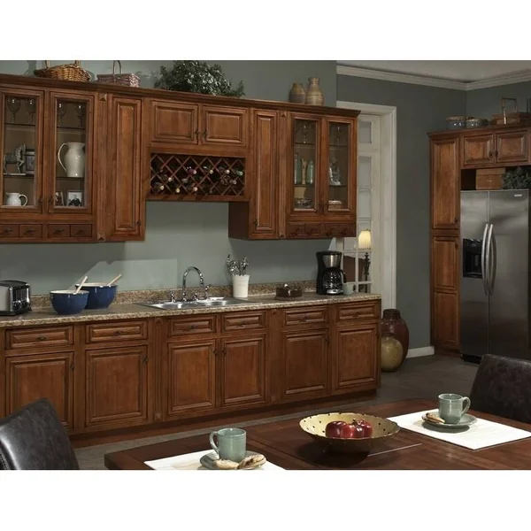 Sagehill Designs AHW2736BC Amherst 27x22 x 36x22 Blind Corner Kitchen Wall Cabinet Burnt Cinnamon