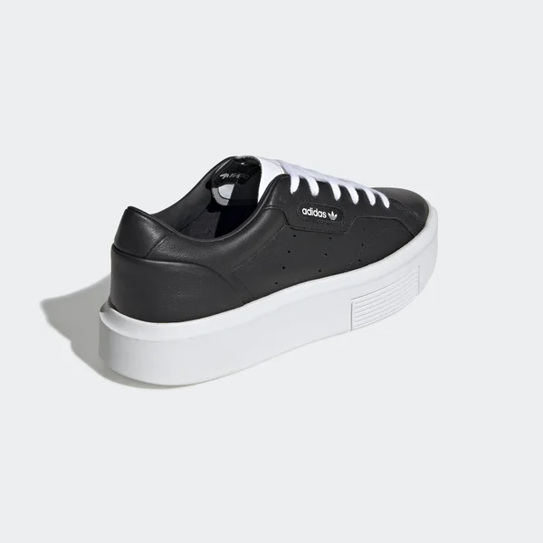 Adidas Originals Womens Sleek Super Shoes Black/Black/White Size 10.5