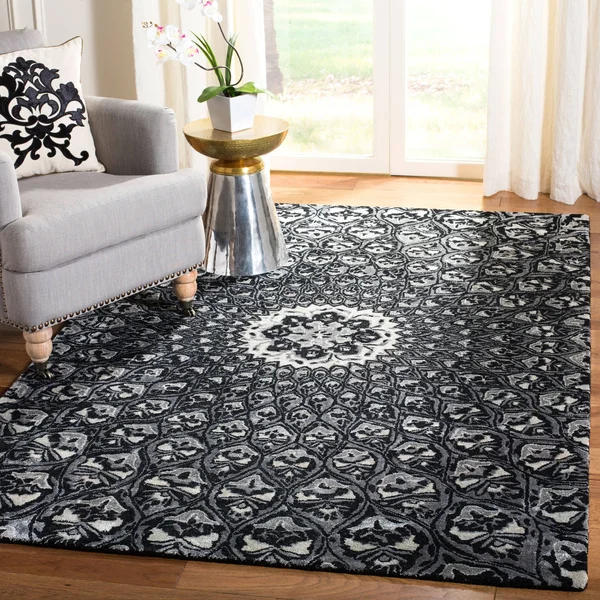 Safavieh 4& x 6& Alr-Allure ALR419Z Ivory, Black Rug