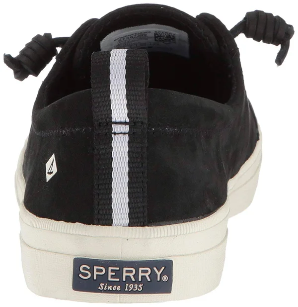 Sperry Women's Crest Vibe Washable Leather Sneakers - Black - Size 8