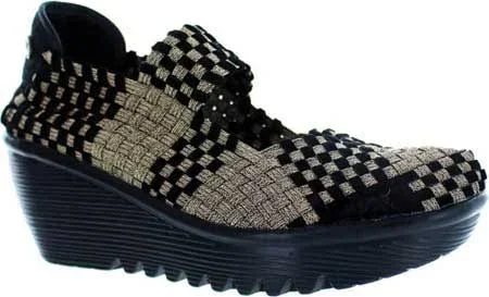 Bernie Mev Women's Lulia - Size: 37, Bronze Stretch Nylon/Black Velvet