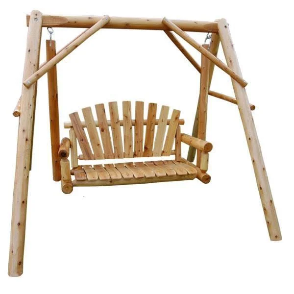 Outdoor Lawn Swing A-Frame Varnish, 4ft Lawn Swing and Frame