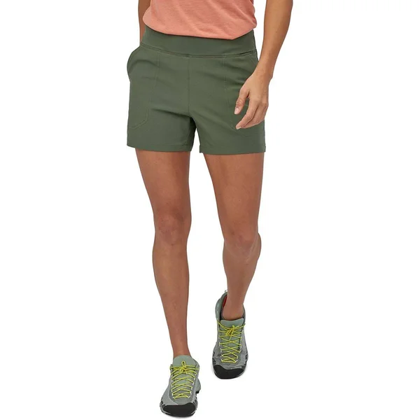 Patagonia Women's Happy Hike Shorts-4 inch Kale Green - L