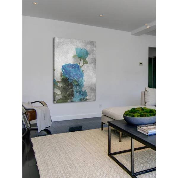 Marmont Hill Midnight Blue 3 Painting Print on Wrapped Canvas - 30x22x45x22