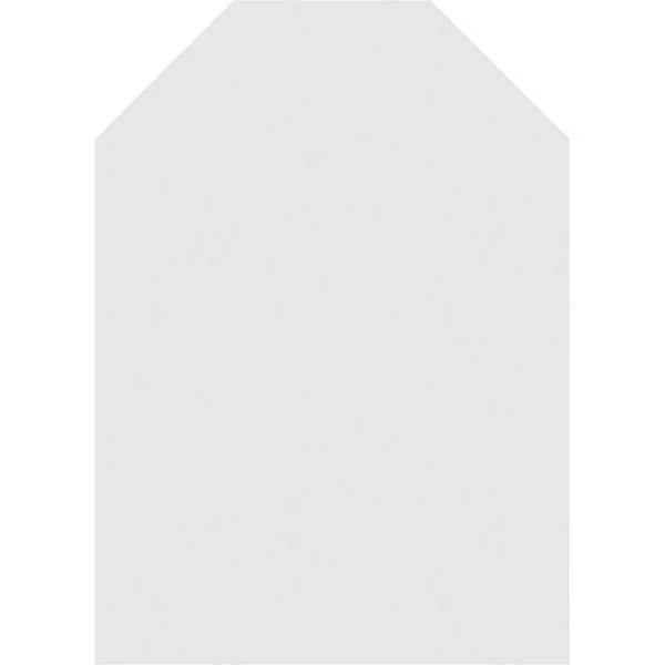 Ekena Millwork GVPOT34X4201SN 34x22W x 42x22H Octagonal Top Surface Mount PVC Gable Vent: Non-Functional - w/ 3-1/2x22W x 1x22P S
