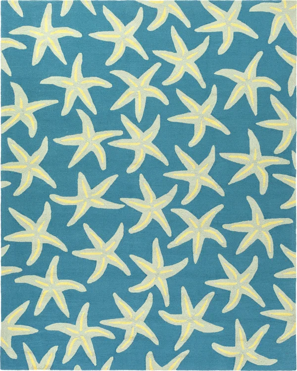 Surya Rain Teal & Blue Area Rug; Round 8&