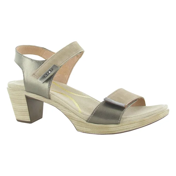 Naot Women's Intact, Khaki Beige Leather/Pewter Size: 37 R