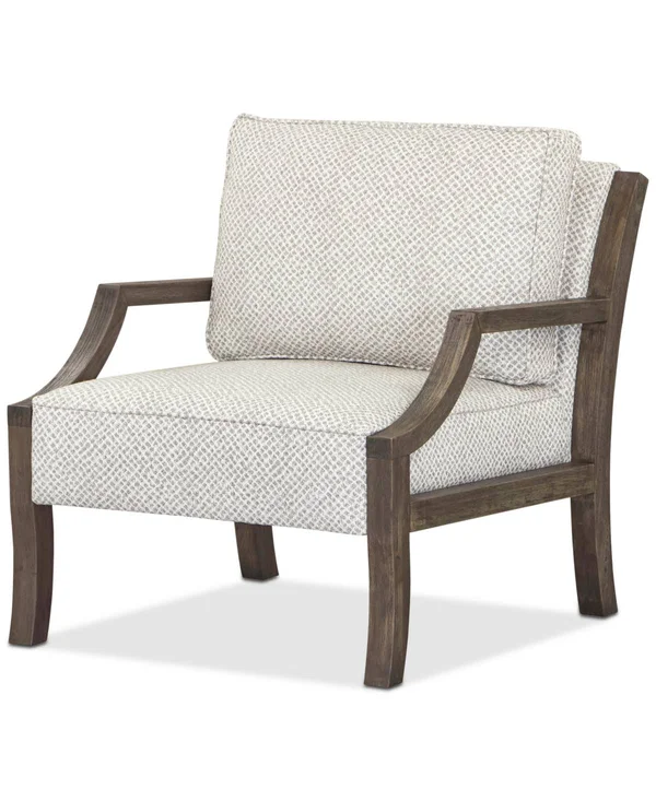 Closeout! Stevon Fabric Accent Chair - Created for Macy's - Cork Stone