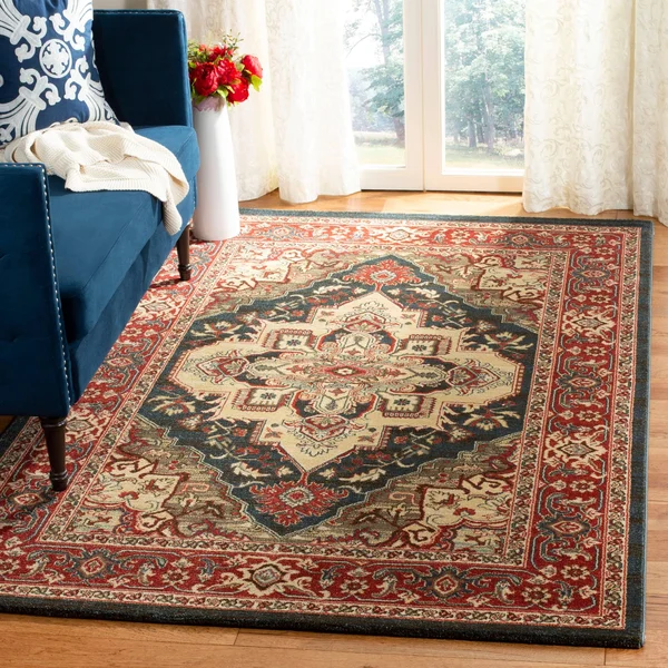 Safavieh Mahal MAH678C Navy/Red 8& x 11& Area Rug