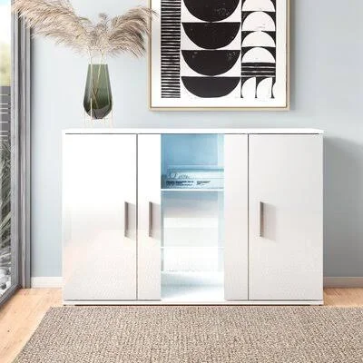 Sabala 47x22 Wide Sideboard Orren Ellis Color: White