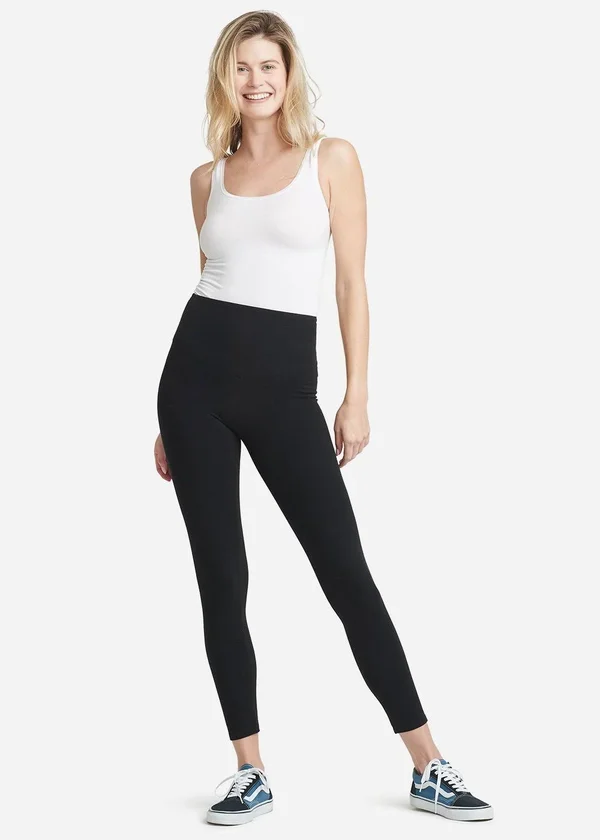 Yummie Rachel Cotton Stretch Shaping Legging - Tawny Port, Size 1x