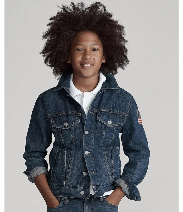 Polo Ralph Lauren Big Boys Denim Cotton Trucker Jacket - Gordon Wash
