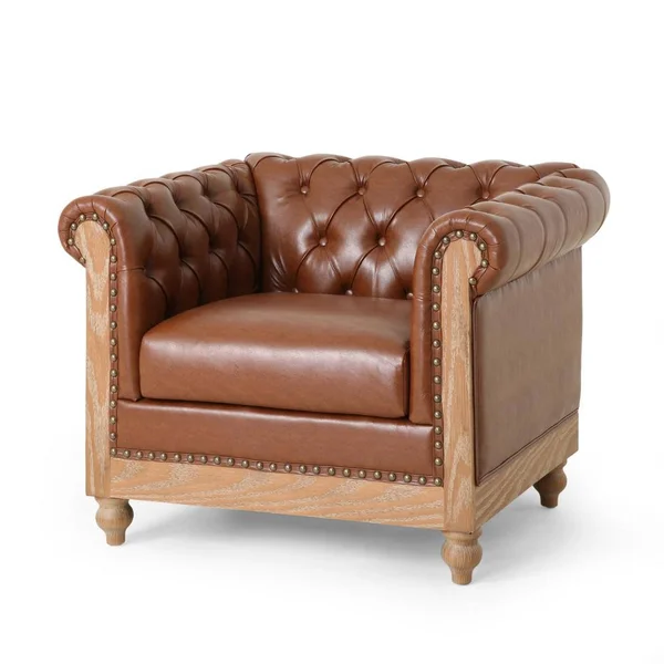 Noble House Glencoe Club Chair - Cognac Brown