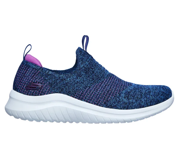 Skechers Women's Ultra Flex 2.0 Pretty Dazzling Slip-On, Navy/Purple