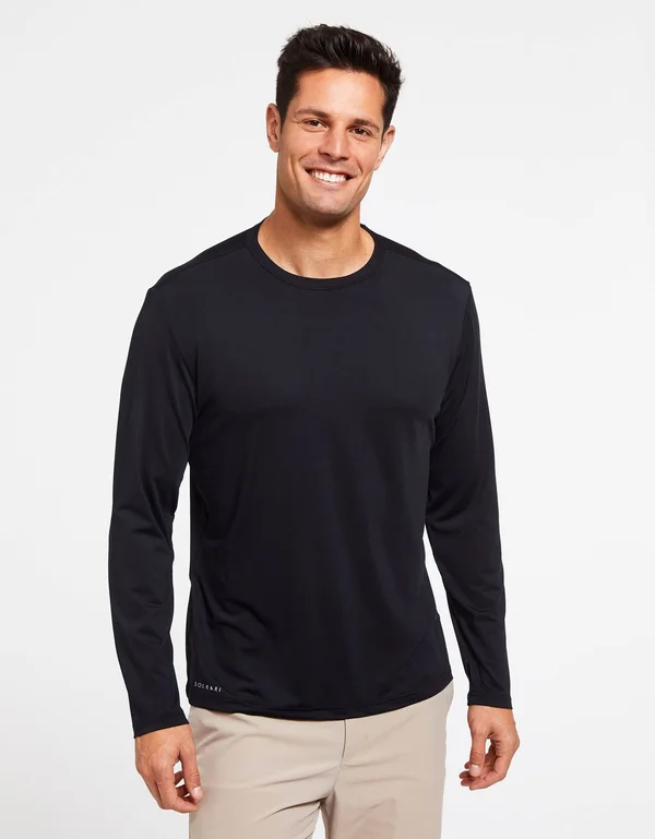 Sun Protective Long Sleeve T-Shirt UPF50+ for Men - UV Protection Black