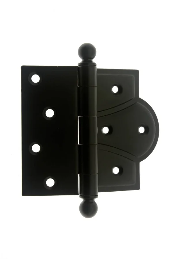 idh by St. Simons 80004-019 Solid Brass Cabinet and Door Half-Surface Offset Hinges Matte Black - 4 x 5.13 in.