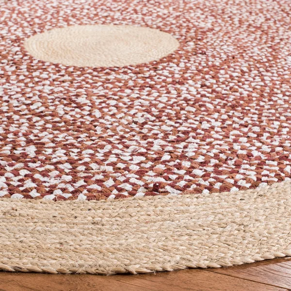 Safavieh Cape Cod 210 Area Rug - Rust, Natural, 4& x 4& Round