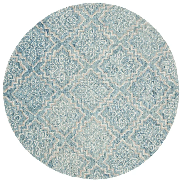 Safavieh 2&-3x22 x 10& Abstract ABT201A Blue - Grey Rug