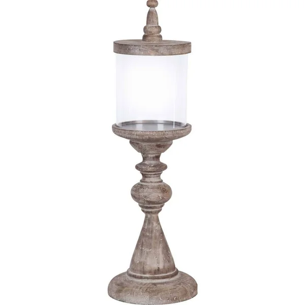 Mercana 'Fife' Beige Wood Candle Holder