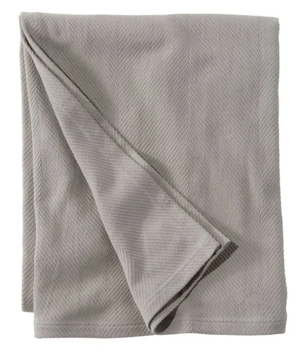 Organic Cotton Blanket Gray Full/Queen Size, L.L.Bean