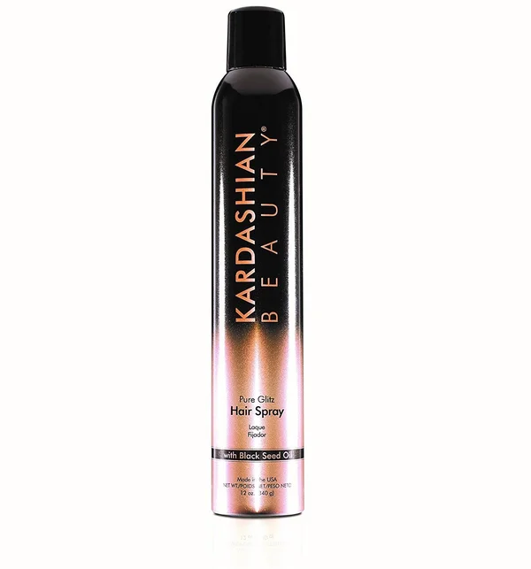 Kardashian Beauty Hair Spray, Pure Glitz, with Black Seed Oil - 12 oz