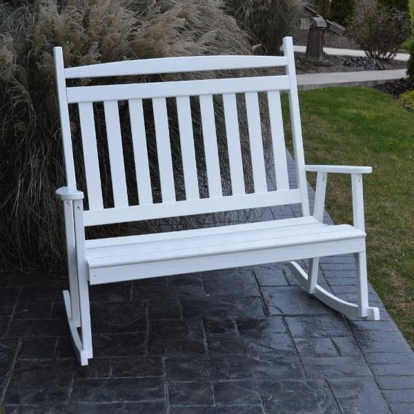 Yellow Pine Double Classic Porch ROCKER - Size: 3.5, Green