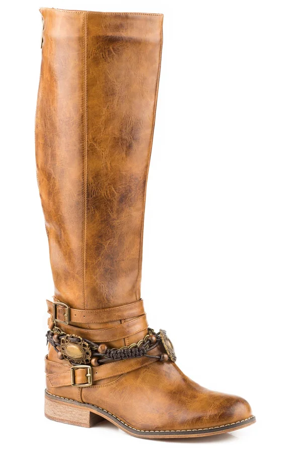Roper Women's Penny Zip Tan Fashion Boots