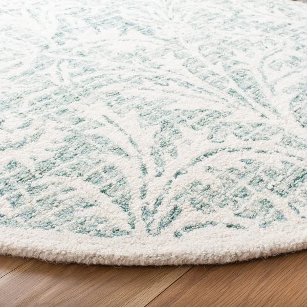 Safavieh Handmade Micro-Loop Neguta Wool Rug - 5' x 5' Square - Grey/Ivory