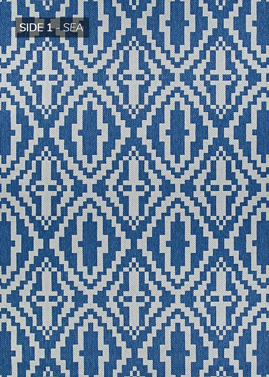 Couristan Outdurable R201/SEDN Lagare Street Sea & Dune Area Rug Runner 2&3x22 x 7&10x22