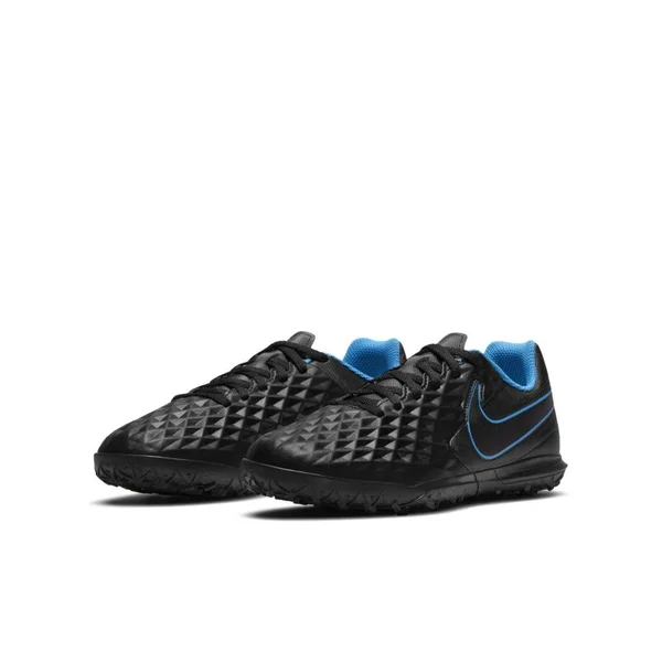 Nike Kids& Tiempo Legend 8 Club Turf Soccer Cleats, Black