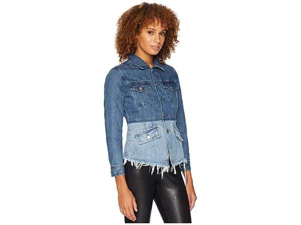 Lucky Brand, Waisted Trucker Denim Jacket, Blue - XL