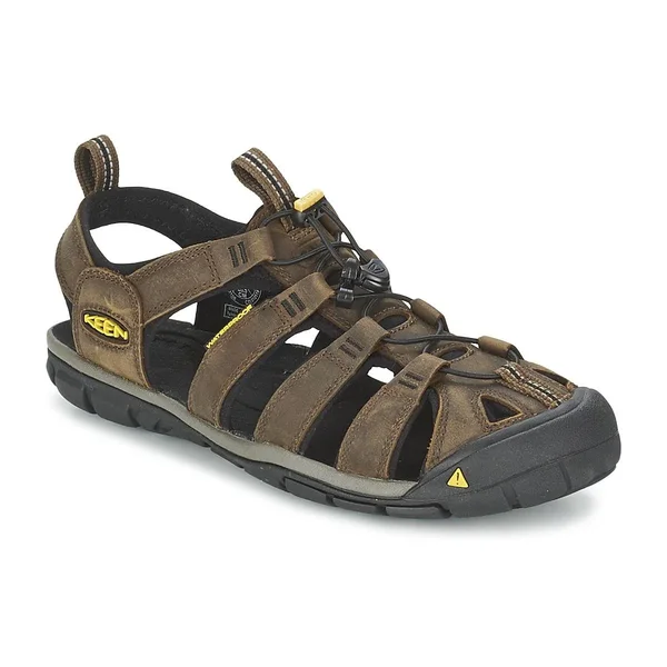 Keen Clearwater CNX Leather Sandals - Dark Earth Black