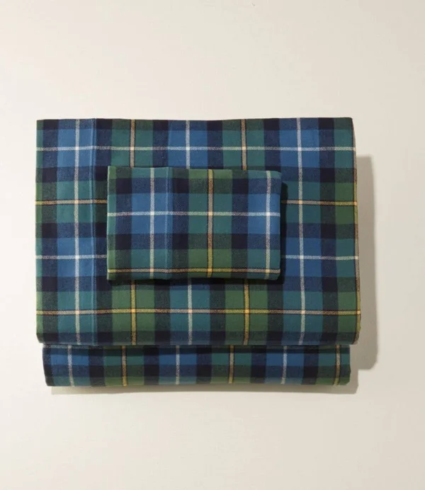 Heritage Chamois Flannel Sheet Collection - Plaid Tartan Queen Size, L.L.Bean