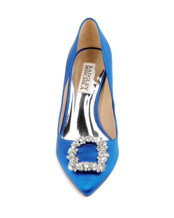 Badgley Mischka Women's Cher Crystal Buckle Pumps 3587233 - 5, Opal