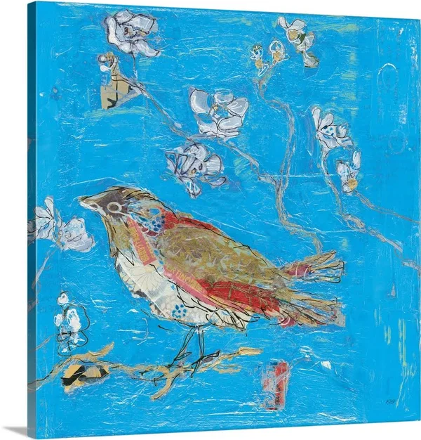 Blue Bird - Canvas Wall Art, 16x16, Great Big Canvas