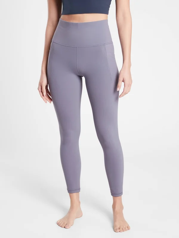 Athleta Women's Salutation Stash Pocket II 7/8 Tight Tempest Violet Petite Size S