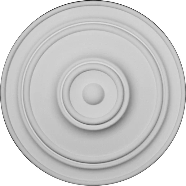 21 7/8 inchod x 2 3/8 inchp Classic Ceiling Medallion (FOR Canopies Up to 5 1/2 inch) - Hand-Painted Jet Black