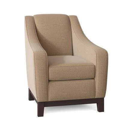 Jaylah 30.5x22 Wide Armchair Red Barrel Studio Body Fabric: Almond Gold-20656
