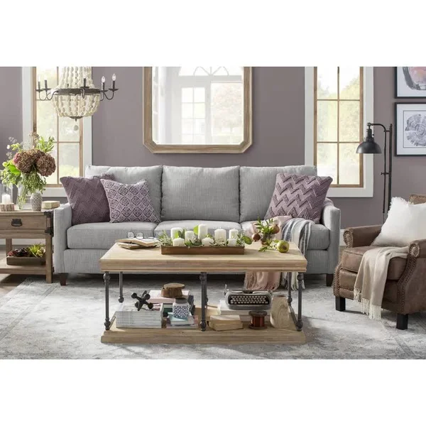 Bargas 6 - Light Unique, Statement Empire Chandelier with Wood Accents - Brown
