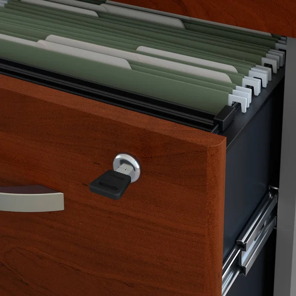 Bush Business Furniture 3 Drawer Mobile File Cabinet, Storm Gray