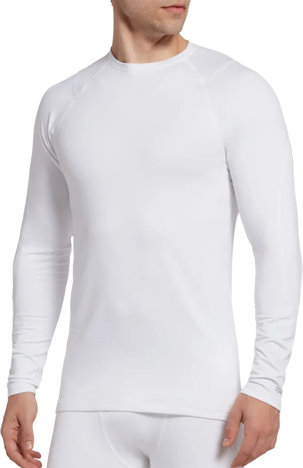 DSG Men's Cold Weather Crewneck Long Sleeve Shirt, XXXL, Pure White