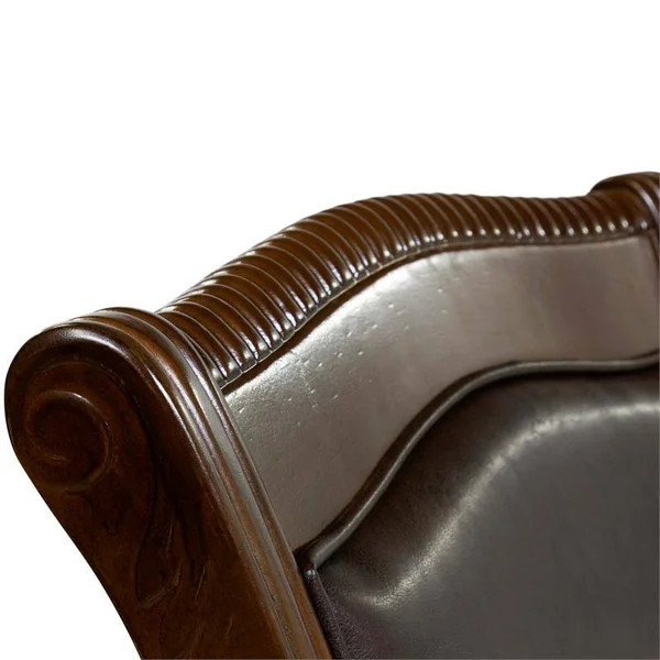 Furniture of America Alstroemeria Wood Arm Chair in Brown Cherry (Set of 2)