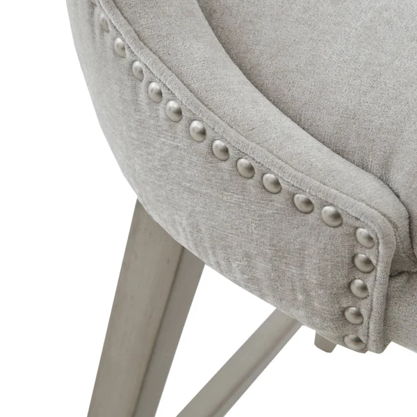 Madison Park Emmett Swivel Counter Stool - Light Grey